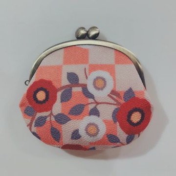 【和夢兔】京都宇治中型口金包-椿(粉)