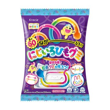 #悠西將# 日本 Kracie 知育菓子 食玩 DIY 軟糖 彩虹長軟糖