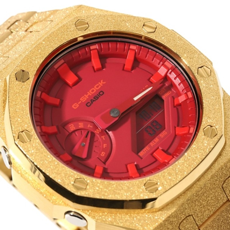 G-SHOCK GA2100gb GARISH GOLD フロステッド カスタム カシオーク ゴールドダイアル ステンレス製 艶消しモデル