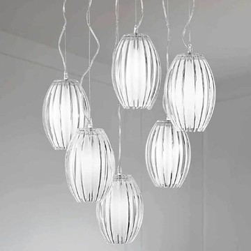 現代黑白罩內白玉玻璃創意吊燈 44-3056–1、3056–2