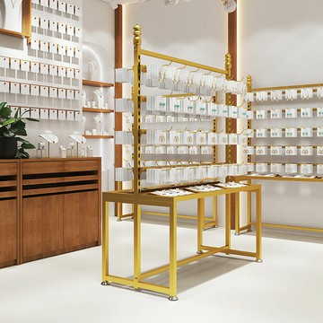 【免運/可開票】置物架 超市貨架 倉儲貨架 展示架 商超貨架 陈列架 精品貨架飾品店多層展示架頭飾掛件耳環中島靠墻首飾展示陳列櫃