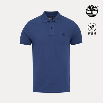 男款藍色合身短袖Polo衫|A2EPMEYO