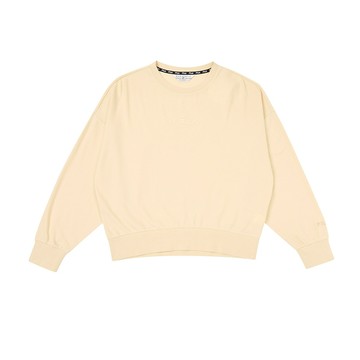 FILA 女長袖落肩大學TEE-天黃 5TEZ-5465-YE