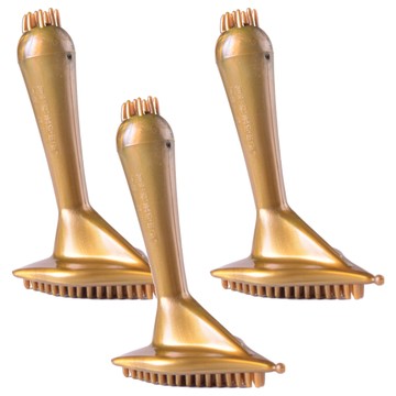 MICHAEL FITNESS 麥克健身 磁石三角經絡刷 金色 3個  圓形刷點 強力磁石 疏通經絡 不傷肌膚 全身適用 男女老少適用