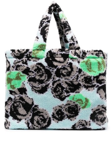 Natasha Zinko - floral jacquard tote bag - women - Polyester - One Size - Blue