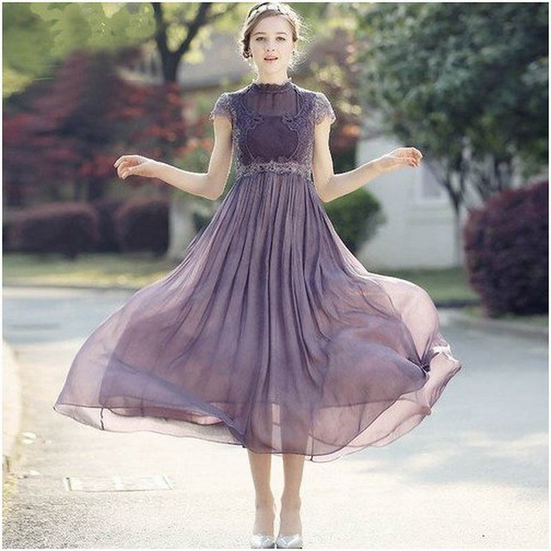 パーティードレス レース ワンピース レディース ファッション 代 30代 40代 50代 ロング丈 シフォン ハイウエスト フレア 3色 お呼ばれ 通販 Lineポイント最大get Lineショッピング