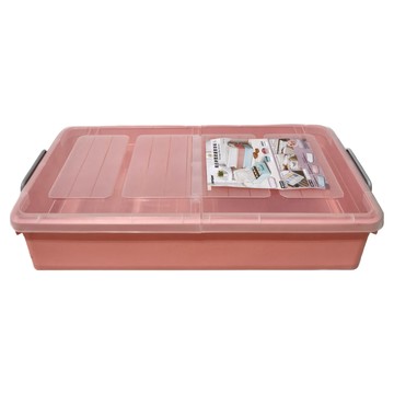 KEYWAY 聯府 維也納雙掀蓋整理箱 TF317-2  粉色  803 x 404 x 162mm  1個