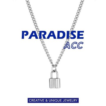 PARADISE 小鎖頭 鎖扣 項鍊 鎖骨鏈 百搭 精緻 醫療鋼 316L 不退色 不過敏
