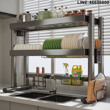 免運 開立發票 置物架 收納架 展示架 組合架 廚房水槽置物架臺面碗盤收納架多功能洗碗架水池上放碗碟架瀝水架