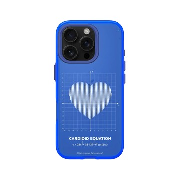 iPhone 16 Pro Clear 激光藍 - Valentine's Day Collection - 愛的方程式：心跳（白）
