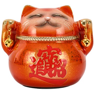 禾信純銅工藝品招財貓擺件收銀臺儲蓄罐送店鋪開業公司喬遷禮品