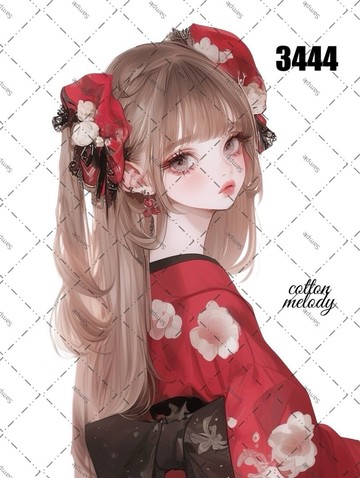 original sticker no.3444 人物貼紙 原創貼紙 原創人物貼紙 裝飾貼紙 cotton melody