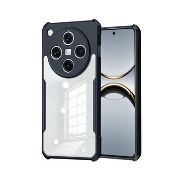 XUNDD 軍事防摔 OPPO Find X8 鏡頭全包覆 清透保護殼 手機殼(夜幕黑)