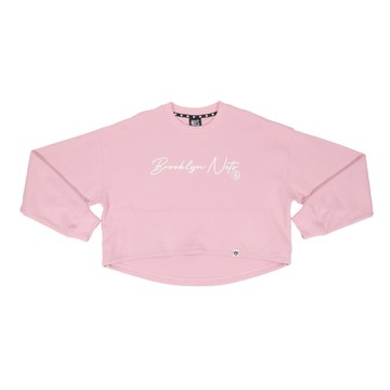 NBA 女款 隊伍字形 短版 Crop Tee 長袖上衣 籃網隊 3552100341