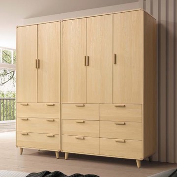 Boden-達芙6.8尺北歐風多功能收納衣櫃組合(二門三抽+三門六抽)