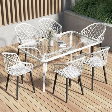 ??快速出貨?? 附發票 【免運 可開發票】戶外桌椅組閤庭院花園休閒簡約陽臺小茶幾奶茶店外擺靠背椅子