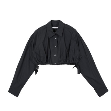 alexanderwang 密織棉質短款系扣襯衫