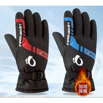 機車保暖防滑手套 手套冬季保暖加絨防水防滑摩托車騎行迷彩手套戶外加厚棉手套