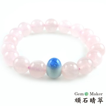 【GemMaker頑石睛萃】粉晶手工釉燒陶瓷手珠