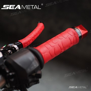 SEAMETAL 多色機車手把套 柔軟橡膠止滑套 一對長短握把 騎行控車穩定 外觀改裝升級 耐用防塵