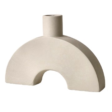 KUIBAO 快豹生活 Simple簡約素胚花瓶 拱橋花瓶  白色  21.1cm x 14.5cm