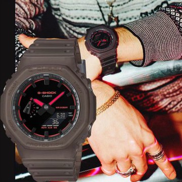 CASIO 卡西歐 G-SHOCK 霓光節奏八角雙顯手錶 電子錶 新年開運 送禮推薦 GA-2100K-5A