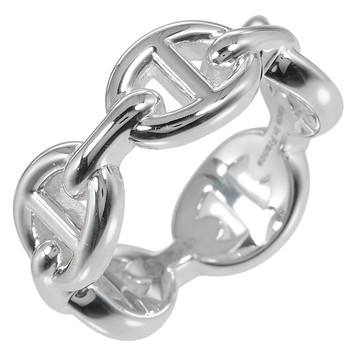 【日本直送】愛馬仕 戒指 Chaine d'Ancre Enchainee PM 8號 指輪 銀 925 約5.4g HERMES【中古】A級