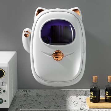 智能消毒殺菌筷子筒家用壁掛式免打孔多功能筷子桶高檔新款筷籠簍