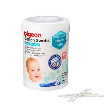 貝親 Pigeon - 紙軸棉花棒-細-200支入