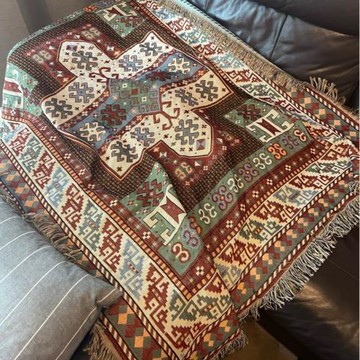 跨境民宿掛毯休閑毯裝飾毯寵物毛毯布藝家裝棉質多功能蓋毯沙發毯