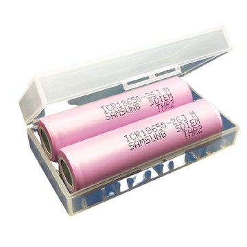 【台灣現貨】18650電池盒 兩入裝 透明保護殼 電池收納盒