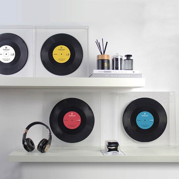 黑膠唱片透明藝術框擺飾立體畫