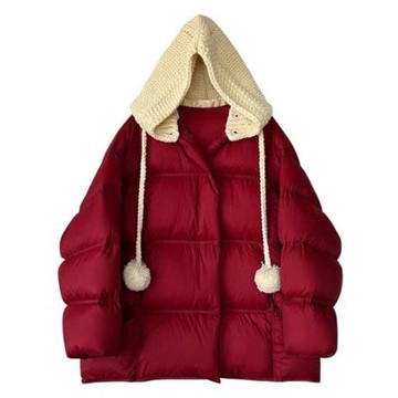 [巴黎精品] 現貨+預購 頂級真羽絨外套90%鴨絨羽絨衣秋冬外套上衣大碼休閒女裝-毛線連帽中長款5色a1lr4