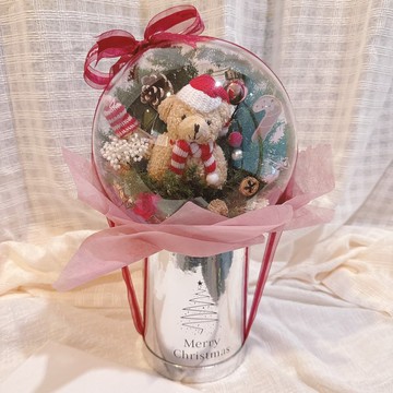 聖誕泡泡球小熊花桶 | 聖誕禮物 | 交換禮物