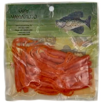 Gary YAMAMOTO 3吋 緩沉 迷你菜頭 假餌  橘色 + 細紅亮片  1包