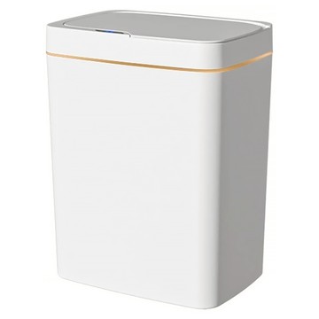 輕奢智能垃圾桶 電池款 寬口徑 大容量 靈敏感應 靜音開合 IPX5防水  輕奢白  26 x 18.5 x 30.5cm