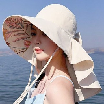 MoonDy 大檐遮陽帽 韓系漁夫帽 透氣遮陽帽 度假風 遮陽帽 女生帽子 蝴蝶結帽子 配