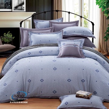 七件式床罩組 /60支無異纖精梳美國棉 /2562藍色精靈