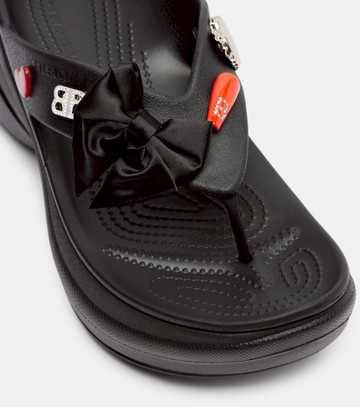 Balenciaga x Crocs Jibbitz platform thong sandals
