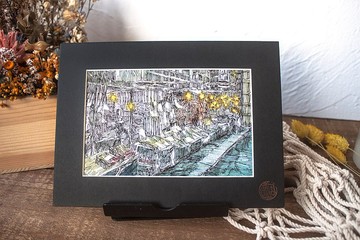 【加密明信片】香港佐敦街景-旅遊禮物/裝飾畫卡/手繪風