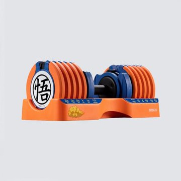 Byzoom 七龍珠Z 25公斤(55磅)15段重量 可調式啞鈴 悟空款