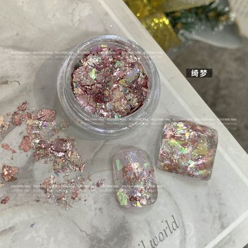 💥臺灣有貨💥免運💥新款美甲夢幻冰晶高光歐泊雲錦粉細膩超閃日系指甲貼片裝飾精選