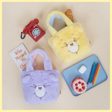 限量發售【遊戲家】Care Bears彩虹熊  雙面 兩用 毛絨造型包  - 顏色隨機出貨