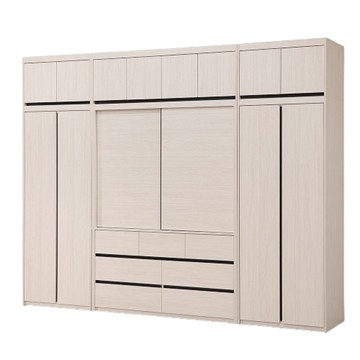 【MUNA 家居】麥卡羅白榆木10.3X8.3尺衣櫥