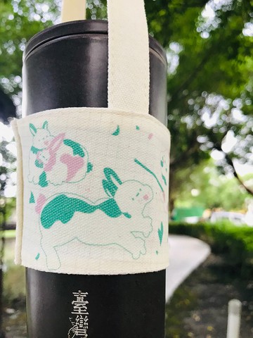 2023文博會 兔次方插畫 環保手提飲料杯套