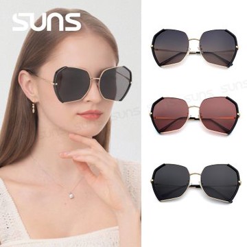 【SUNS】Polarized偏光太陽眼鏡 韓版潮流時尚大框復古墨鏡 顯小臉 輕量 防眩光 抗UV400 S159
