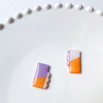 香吉士泡泡糖夾式/針式耳環