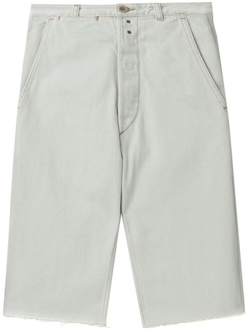 Maison Margiela - knee-length denim shorts - women - Cotton - 40 - Grey