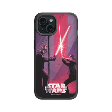 iPhone 15 SolidX 黑 - 迪士尼-星際大戰 Star Wars - 路克 vs 黑武士