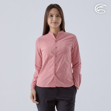ADISI 女UPF50+透氣快乾長袖襯衫 AL2411018 藕荷色 (S-2XL)｜抗UV 彈性 吸濕 速乾 輕薄 休閒上衣